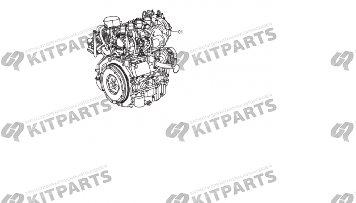 Двигатель в сборе FAW T77